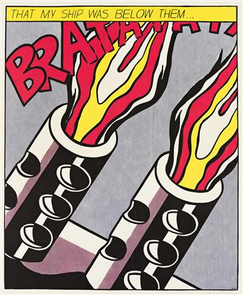 ROY LICHTENSTEIN (1923 - 1997) As I Opened Fire Poster, Triptych.